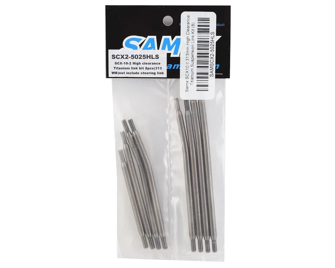 Samix SCX10 II 313mm High Clearance Titanium Suspension Link Kit (8)