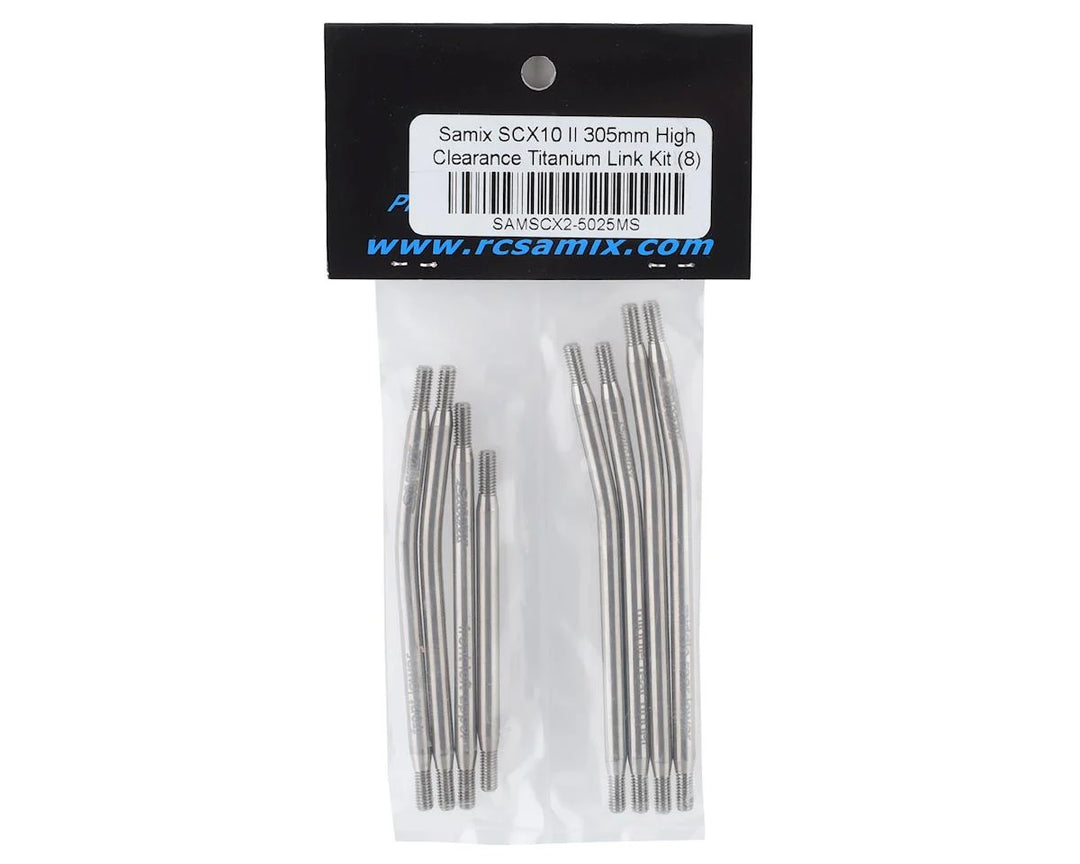 Samix SCX10 II 305mm High Clearance Titanium Suspension Links (8) (Wraith 1.9, Deadbolt, Honcho, G6)