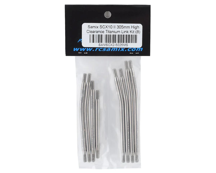 Samix SCX10 II 305mm High Clearance Titanium Suspension Links (8) (Wraith 1.9, Deadbolt, Honcho, G6)