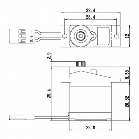 Savox Micro Digital MG Servo w/ Soft Start, .13/54 @6V - Iron City RC Hobbies