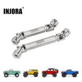 INJORA Stainless Steel Drive Shafts with D Shaped Hole for SCX24 C10 JLU Bronco Base Camp 4Runner