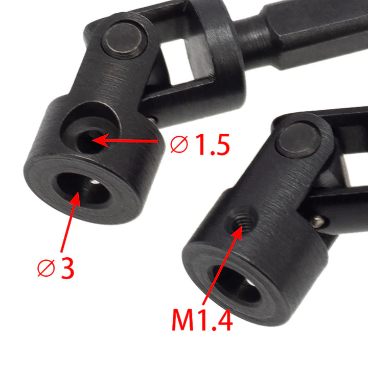 Meus Racing Steel Front Rear Center Drive Shafts For 1/24 Axial SCX24 Jeep Gladiator