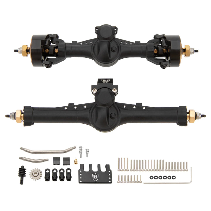 MEUS Racing SCX24 Nylon V2 Isokinetic Front Rear Axles 3-Section CVD With 52° Steering Angle for 1/24 SCX24 (Choose Color)
