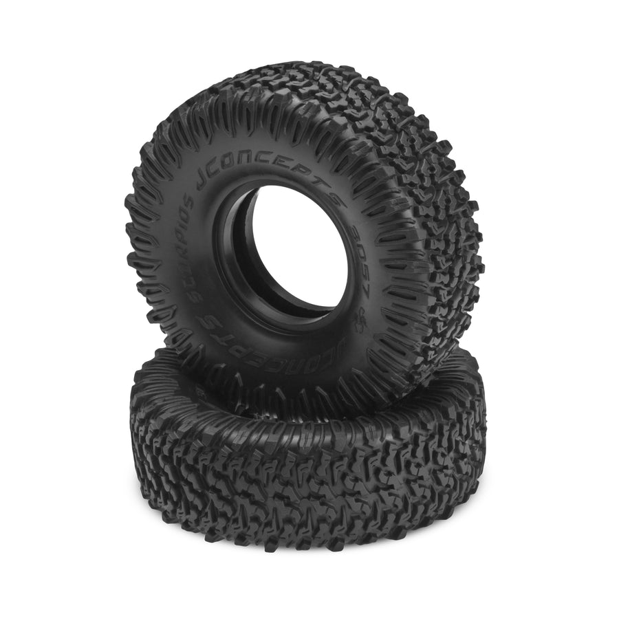 JConcepts Scorpios, Green Compound, All-Terrain Scaler Tires, fits 1.9" Wheel - Iron City RC Hobbies