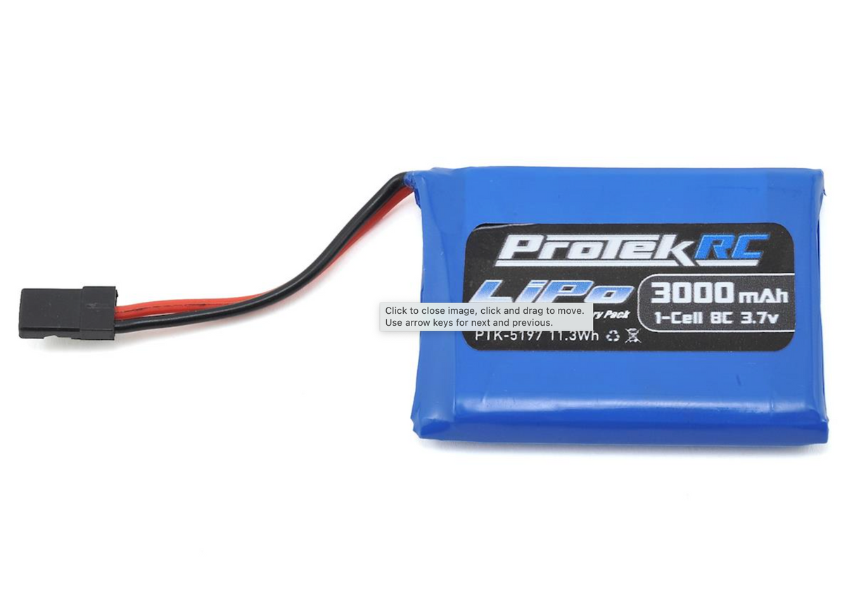 ProTek RC 1S LiPo Transmitter Battery (Sanwa M17/MT-44/MT-5) (3.7V/3000mAh)