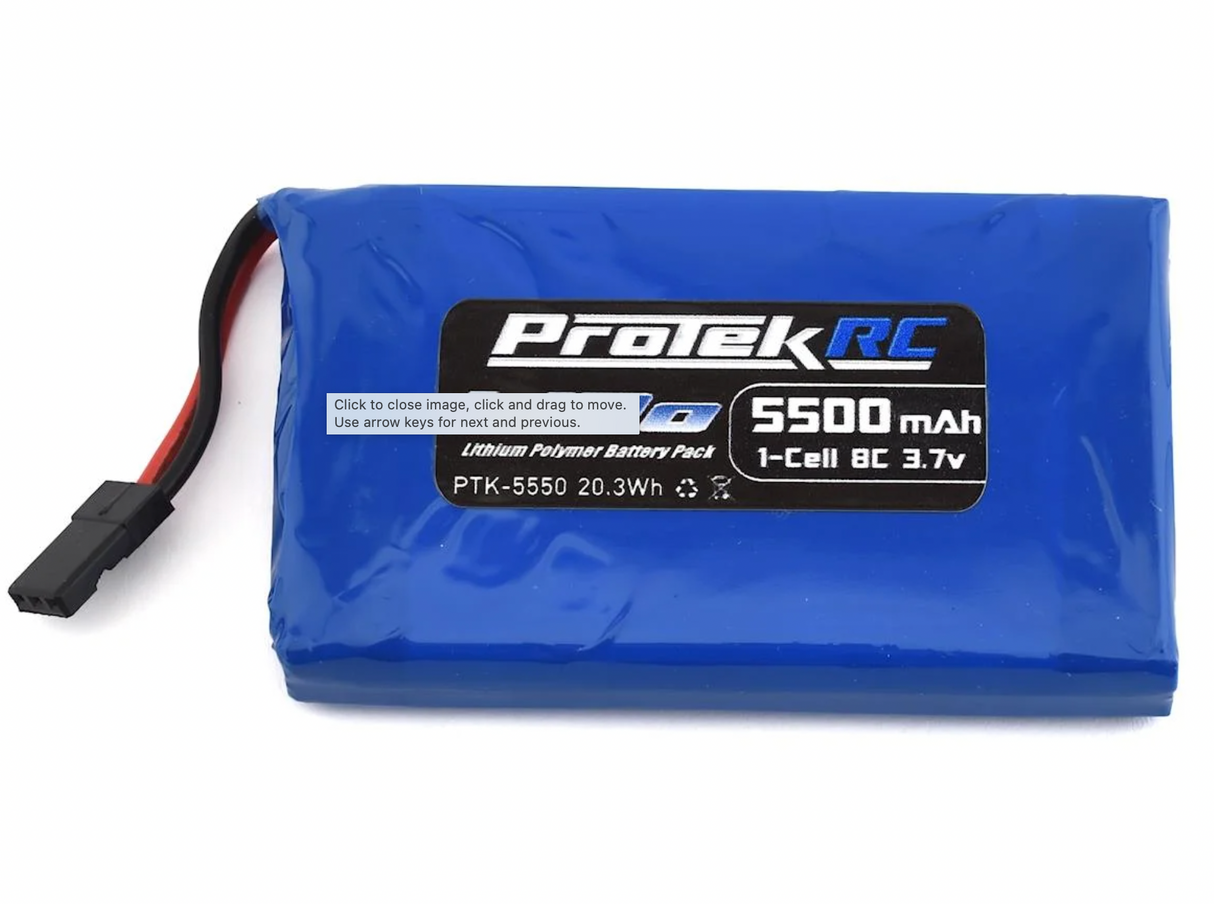 ProTek RC 1S High Capacity Sanwa M17 LiPo Transmitter Battery (3.7V/5500mAh)