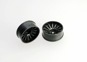 PN Racing Mini-Z 2WD Machine Cut 16 Spoke Front Wheel F2 Black - Iron City RC Hobbies
