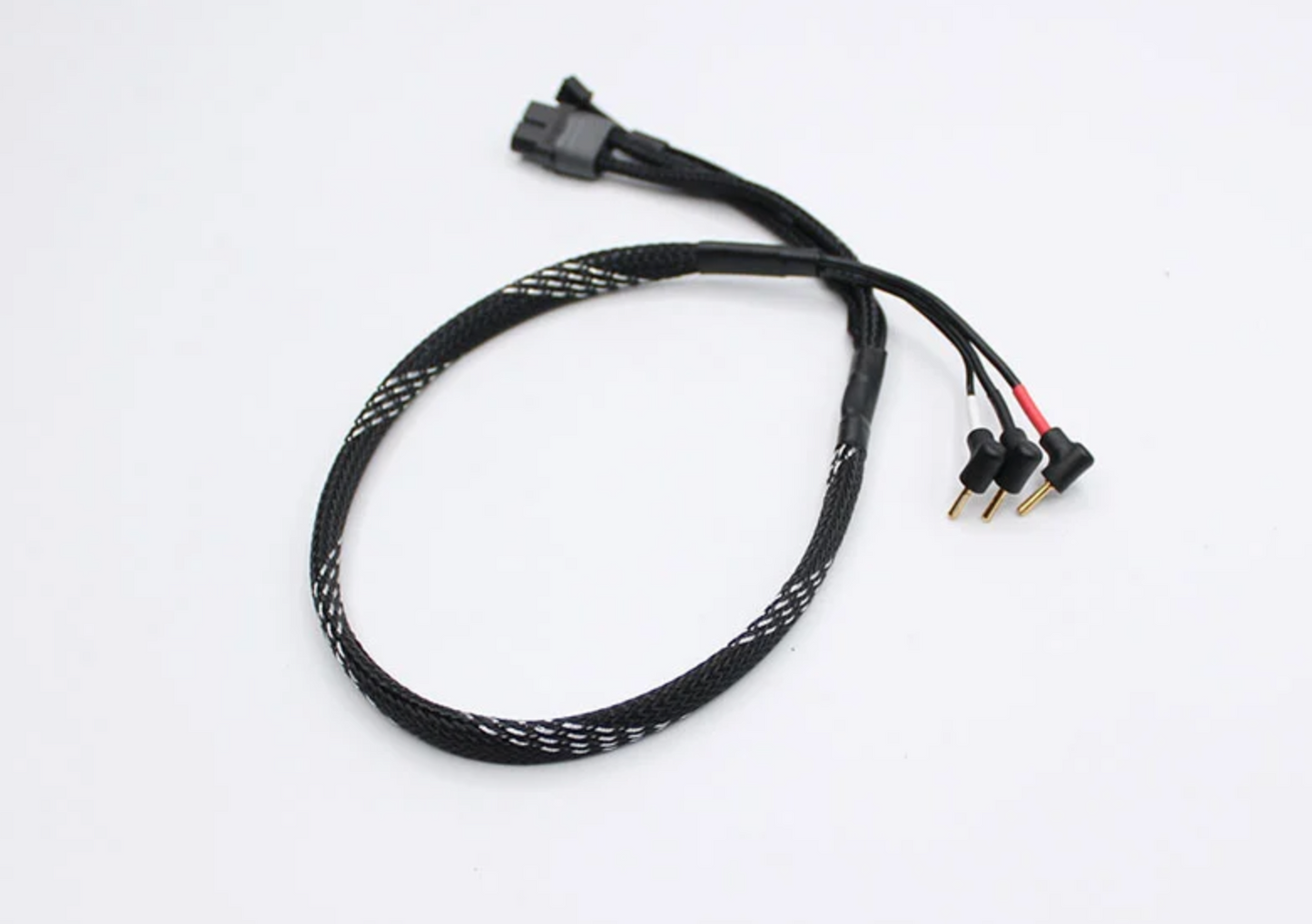 RRE016 Reflex Racing 2mm Bullet Plug Charging Cable - Black and Silver