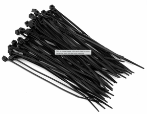 ProTek RC 2x100mm Zip Ties (Black) (50pcs) - Iron City RC Hobbies