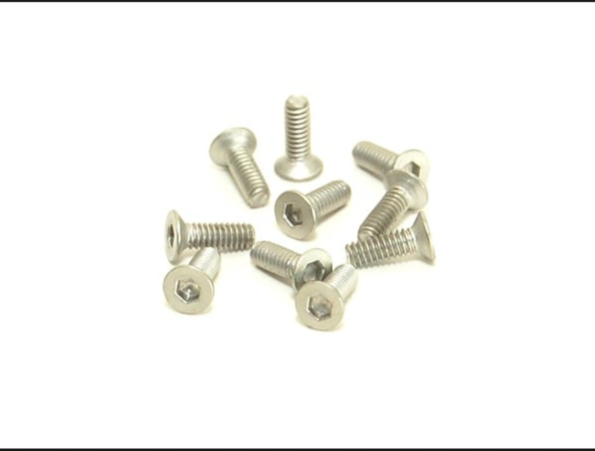 PN Racing M2x6 Titanium Countersunk Hex Machine Screw (10pcs) (700326)