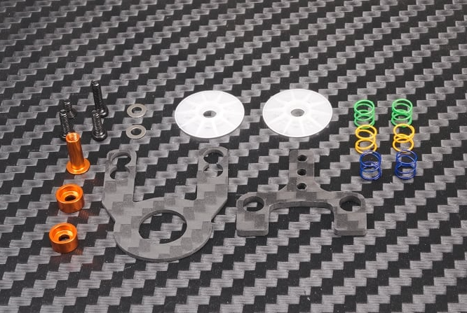 PN Racing Mini-Z MR02/03 Multi Length Graphite Disk Damper Set (Orange)