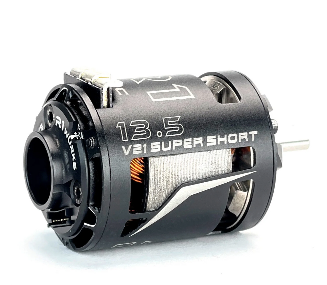 R1WURKS 13.5  V21 Super Short Motor (Hand Picked Stator + Alligend) - Iron City RC Hobbies