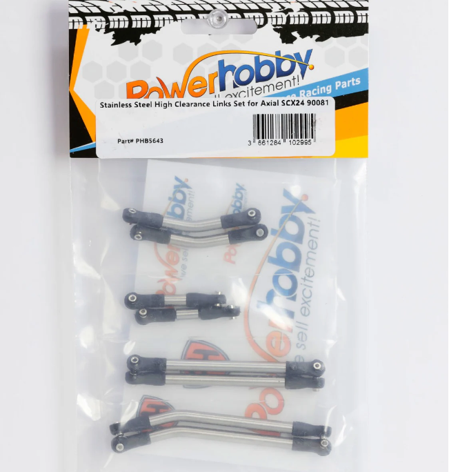 Powerhobby 8pc Stainless Steel High Clearance Links Set Axial SCX24 90081 / Betty - Iron City RC Hobbies