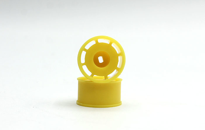 Reflex Racing Flat Dish AWD Wheel R+1.25 - Yellow - Iron City RC Hobbies