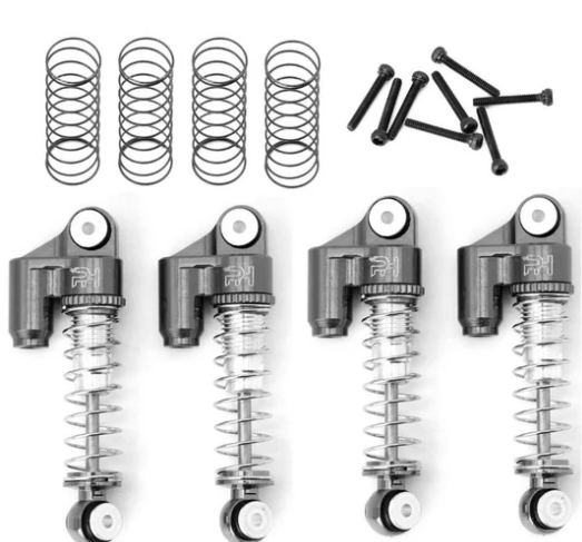 Powerhobby Axial SCX24 Aluminum Shocks Grey - Iron City RC Hobbies