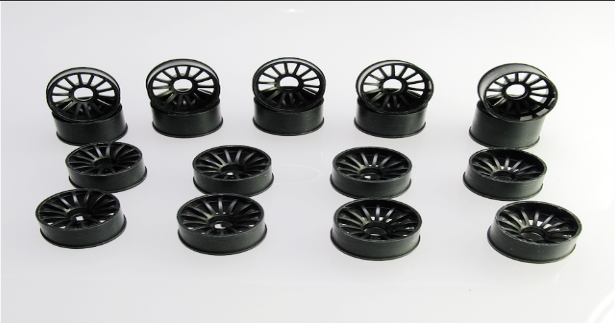 PN Racing Mini-Z 2WD Machine Cut 16 Spoke Front Wheel F3 Black - Iron City RC Hobbies