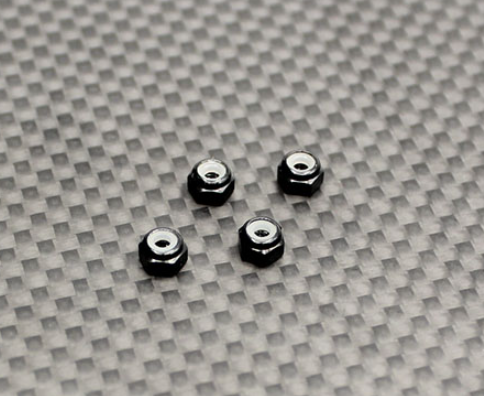 Reflex Racing Aluminum Wheel Nuts (Black) - 4pcs - Iron City RC Hobbies