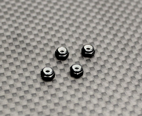 Reflex Racing Aluminum Wheel Nuts (Black) - 4pcs - Iron City RC Hobbies