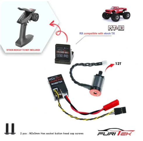 FURITEK MONSTER BRUSHLESS POWER SYSTEM WITH RECEIVER FOR REDCAT MT-18 - Iron City RC Hobbies