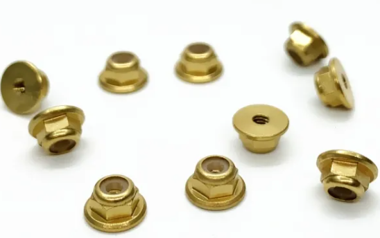 Treal Brass M2 x 0.4mm Nylon Insert Lock Nuts(10)pcs for AXIAL SCX24 Wheels - Iron City RC Hobbies
