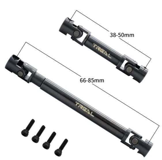 Treal SCX24 Harden Steel Driveshaft Splined Drive Shafts for SCX24 Gladiator AXI00005T - Iron City RC Hobbies