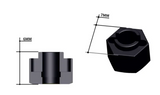 TREAL Brass Wheel Hubs 7mm*6mm Hex, 1g/pc (4pcs) for 1/18 TRX4M Defender and Bronco (Black) - Iron City RC Hobbies