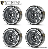 TREAL SCX24 Wheels 1.0'' Beadlock Wheels(4P) Vinatge Wheels for 1/24 SCX24 Bronco Gladiator C10 Deadbolt -Type E - Iron City RC Hobbies