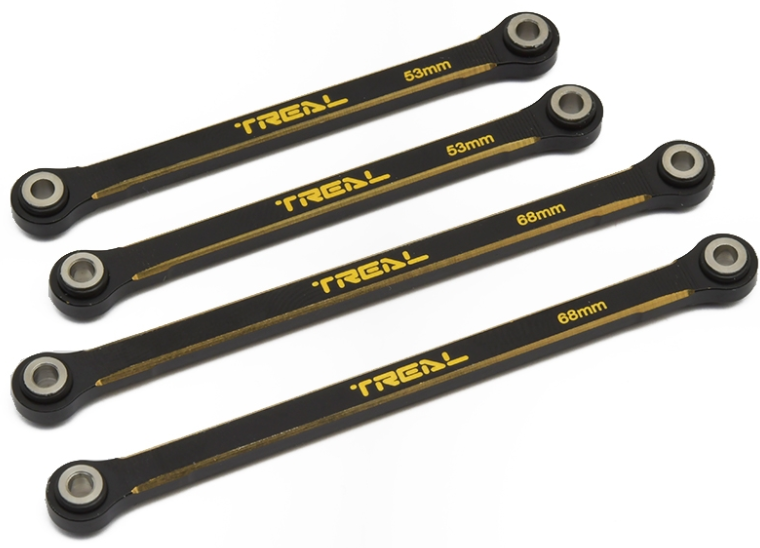 Treal Hobby Brass Lower Links Set (4pcs) Lower Chassis 4-Links Upgrades Compatible with TRX4M 1/18 Scale - Iron City RC Hobbies