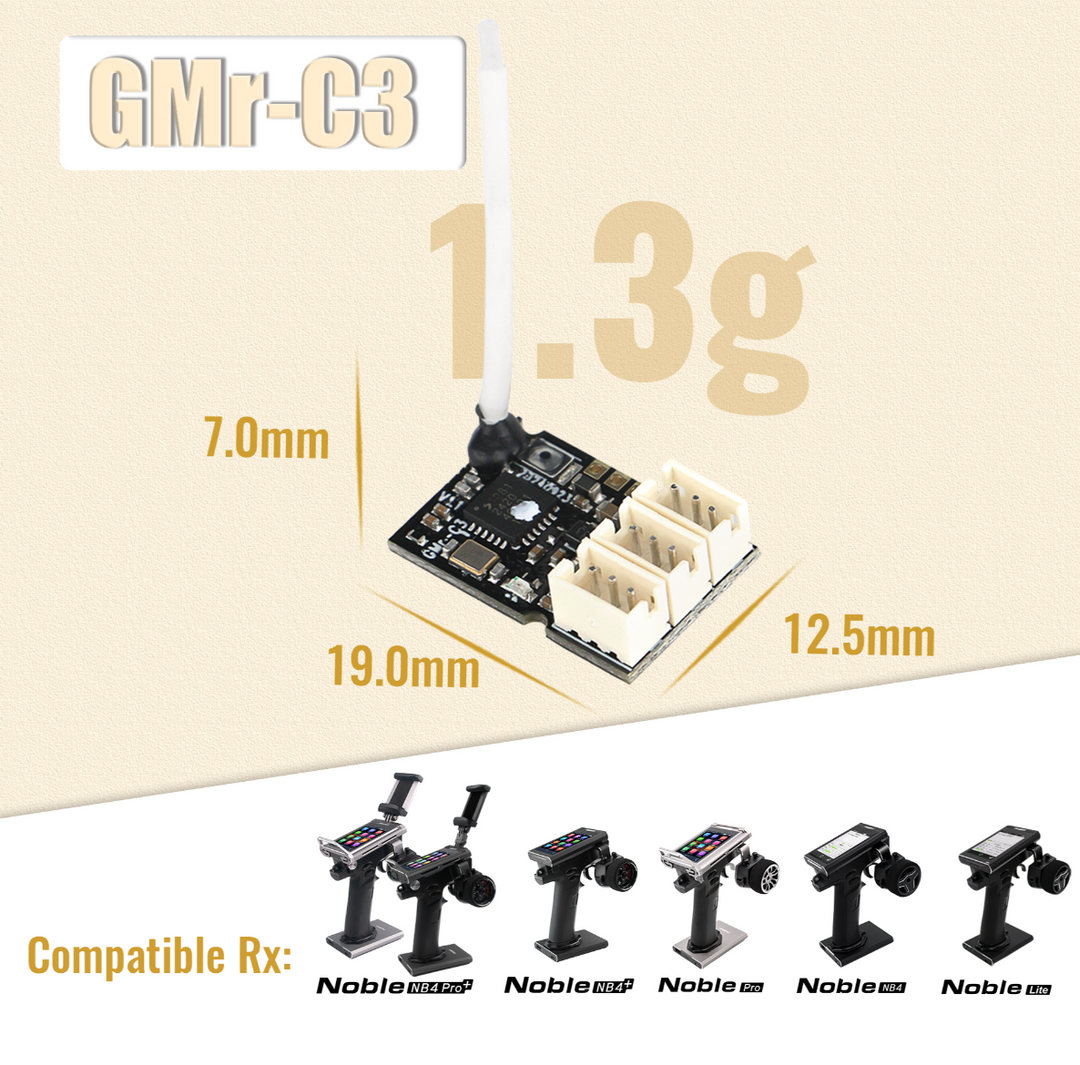 FLYSKY NB4 GMR-C3 2.4GHz 3CH AFHDS3 Micro Receiver - Iron City RC Hobbies