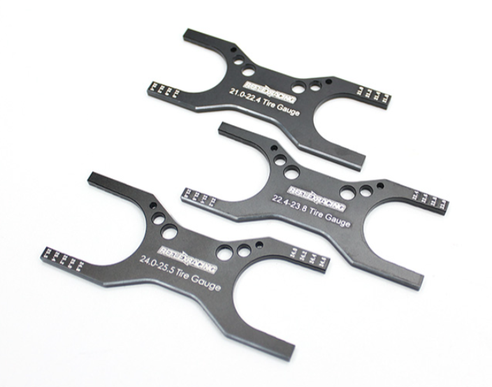 Reflex Racing Aluminum Tire Gauge Set (3pcs) - 21.0mm to 25.5mm