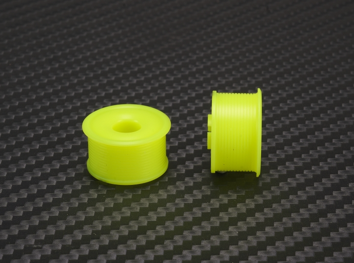 PN Racing Mini-Z 2WD Machine Delrin Cut Yellow Formula 11x19mm Flanged Wheel R1