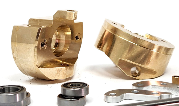 Dlux Heavy Brass Knuckle for AR45 Straight, SCX10Pro