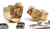 Dlux Heavy Brass Knuckle for AR45 Straight, SCX10Pro
