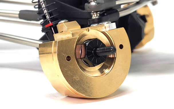 Dlux Heavy Brass Knuckle for AR45 Straight, SCX10Pro