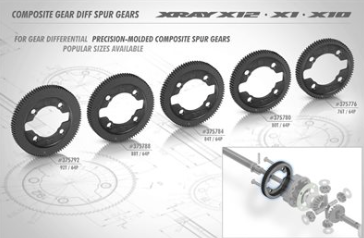 Xray Composite Gear Diff Spur Gear - 92T / 64P