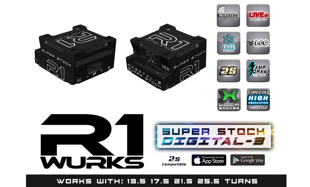 R1WURKS "Super Stock" 2S Digital 3 ESC - Iron City RC Hobbies