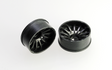 PN Racing Mini-Z 2WD Machine Cut 16 Spoke Front Wheel F3 Black - Iron City RC Hobbies