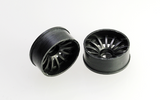 PN Racing Mini-Z 2WD Machine Cut 16 Spoke Front Wheel F3 Black - Iron City RC Hobbies