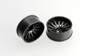PN Racing Mini-Z 2WD Machine Cut 16 Spoke Front Wheel F3 Black - Iron City RC Hobbies