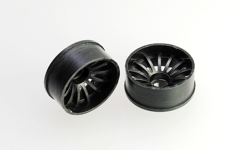 PN Racing Mini-Z 2WD Machine Cut 16 Spoke Front Wheel F3 Black - Iron City RC Hobbies