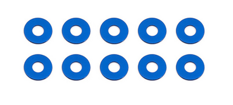 Team Associated Bulkhead Washers, 7.8x0.5 mm, blue aluminum - Iron City RC Hobbies