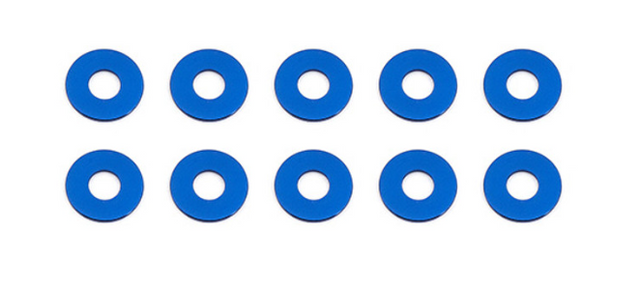Team Associated Bulkhead Washers, 7.8x0.5 mm, blue aluminum - Iron City RC Hobbies