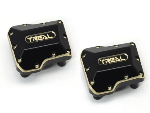 TREAL Brass Axle Diff Covers (2P) CNC Machined Heavy Weight 15.8g/pc Upgrades for 1/18 TRX4M TRX4MT - Iron City RC Hobbies