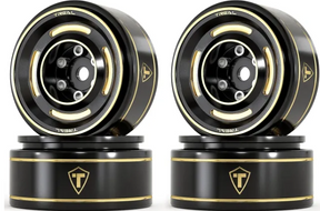 TREAL 1.0 Beadlock Wheels Brass Crawler Wheel Rims Weight (4P) Hubs Removable for SCX24 AX24 FCX24 TRX4M 1/24 1/18 RC Crawler, 50g/pc (Type C) - Iron City RC Hobbies