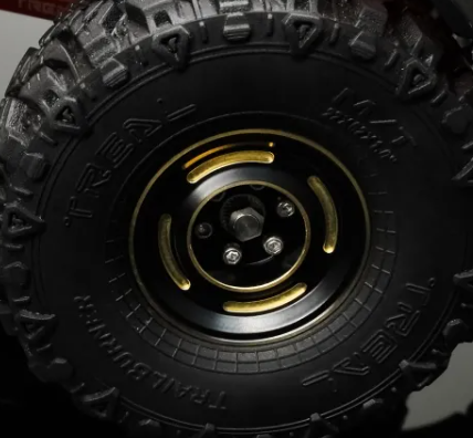 TREAL 1.0 Beadlock Wheels Brass Crawler Wheel Rims Weight (4P) Hubs Removable for SCX24 AX24 FCX24 TRX4M 1/24 1/18 RC Crawler, 50g/pc (Type C) - Iron City RC Hobbies