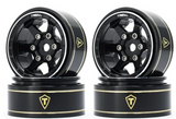 TREAL SCX24 Wheels 1.0" Beadlock Wheels (4P) Scale-Look Concave Six Spoke Rim Crawler Wheels for Axial SCX24 -Type D - Iron City RC Hobbies