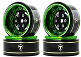TREAL 1.0 Beadlock Wheels Deep Dish Rims (4P) for SCX24 AX24 FCX24 TRX4M 1/24 1/18 Crawler Car-Type F - Iron City RC Hobbies