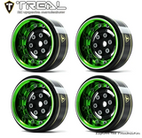 TREAL 1.0 Beadlock Wheels Deep Dish Rims (4P) for SCX24 AX24 FCX24 TRX4M 1/24 1/18 Crawler Car-Type F - Iron City RC Hobbies