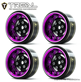 TREAL 1.0 Beadlock Wheels Deep Dish Rims (4P) for SCX24 AX24 FCX24 TRX4M 1/24 1/18 Crawler Car-Type F - Iron City RC Hobbies