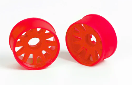 Nexx Racing “JUD” Threaded Carbon-Fiber Reinforced EVO Flanged Front Wheels (2) pcs for Mini-Z (RED)